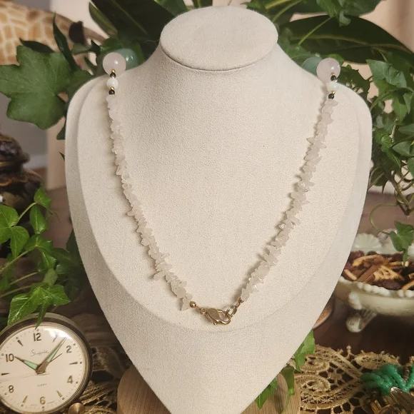 Lee Sands Vintage Inlay Elegant Butterfly Necklace with Pink and Green Accents - Picture 6 of 10